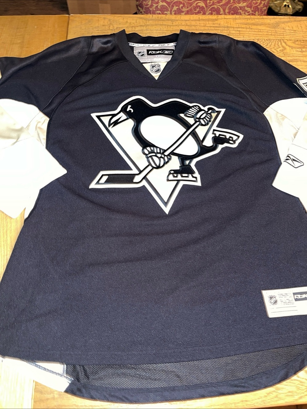Reebok Pittsburgh Penguins Caputi XXL Black Gold Jersey RARE